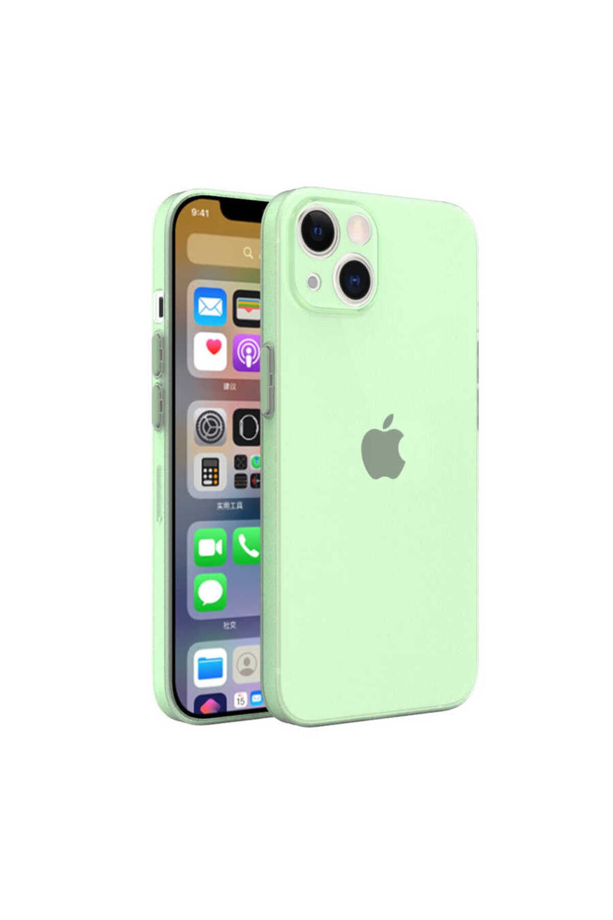 iPhone 13 Uyumlu BSAY Tiny Kılıf-Açık Yeşil