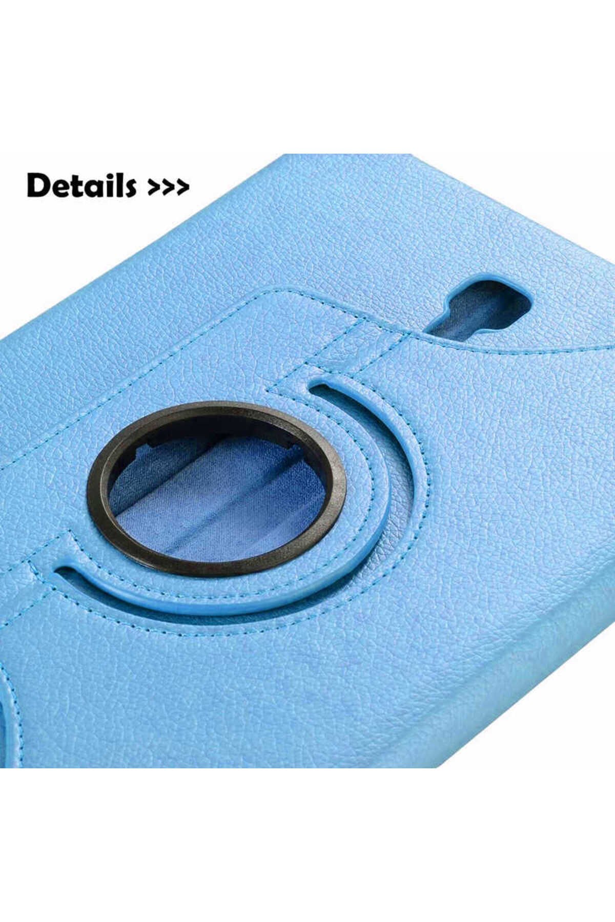 Galaxy Tab S4 T830 Uyumlu BSAY Dönebilen Standlı Kılıf-Kırmızı Kırmızı