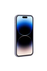 iPhone 14 Pro Uyumlu Parlak Taşlı Tasarım Pırlanta BSAY Kılıf-Lila Lila