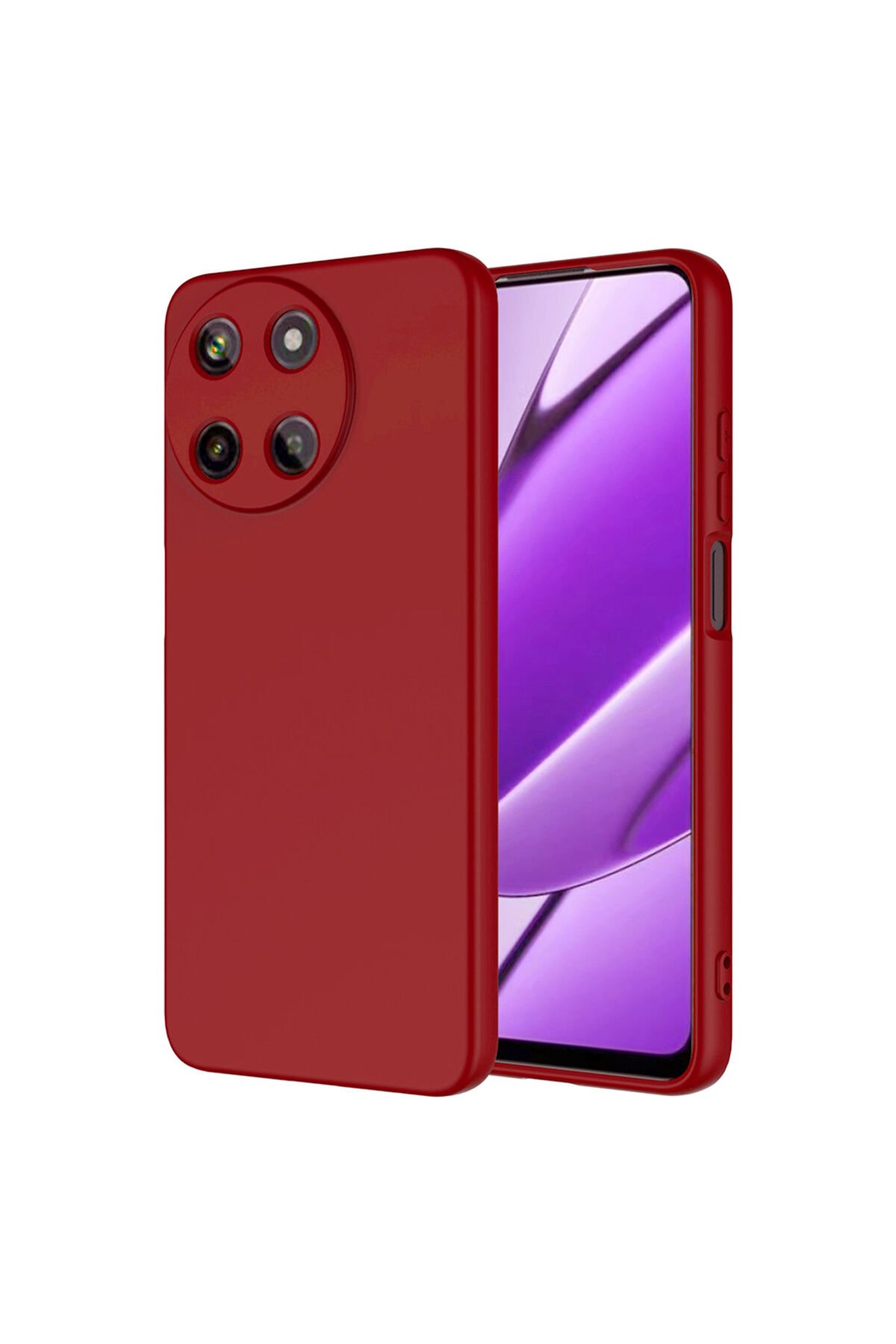 Realme 11 4G Kılıf BSAY Mara Lansman Kapak - Siyah Kırmızı