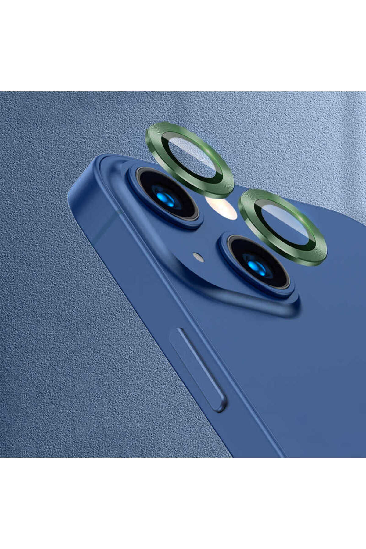 iPhone 13 Mini Uyumlu BSAY CL-07 Kamera Koruyucu-Kırmızı Koyu Yeşil