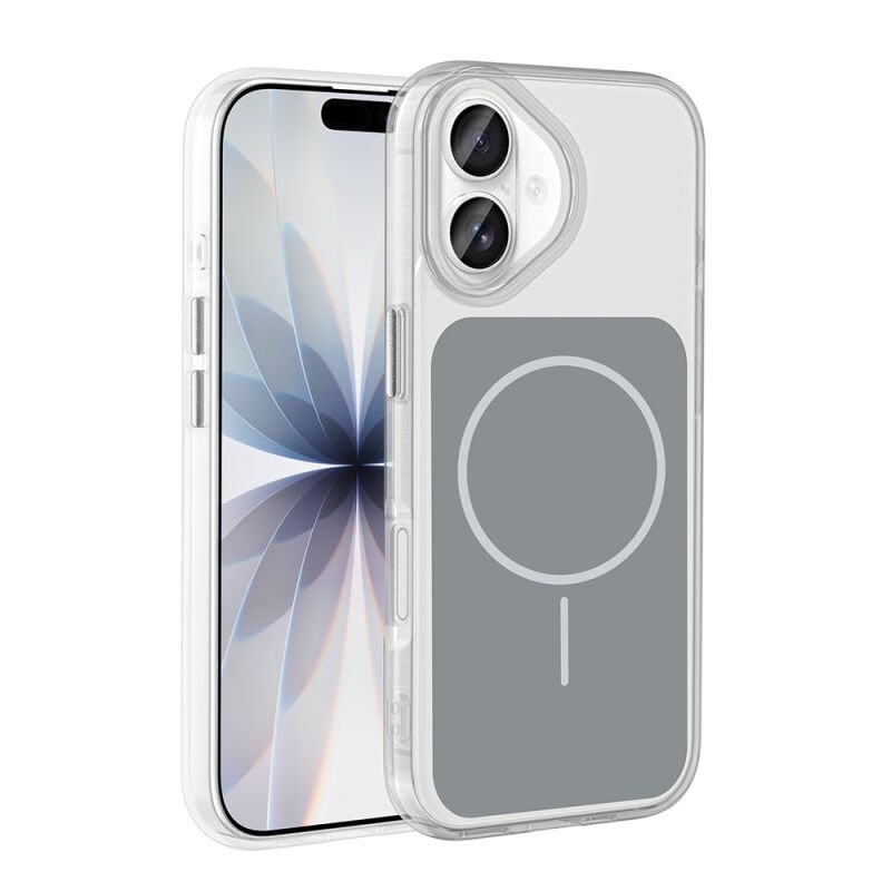 iPhone 17 Kılıf Metal Buton Tasarımlı Zore İkonik Sert Silikon Kılıf