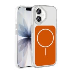 iPhone 17 Kılıf Metal Buton Tasarımlı Zore İkonik Sert Silikon Kılıf