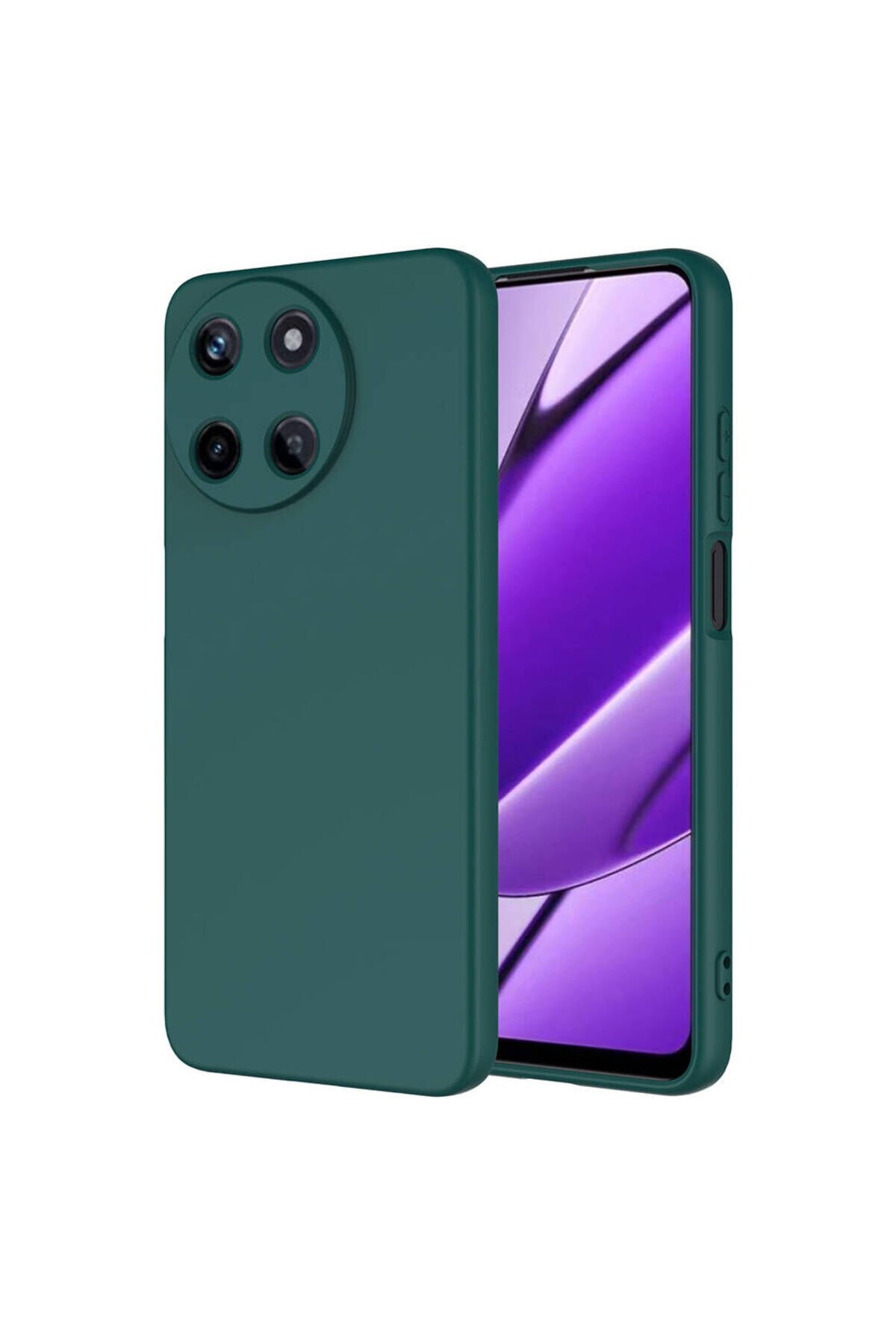 Realme 11 4G Kılıf BSAY Mara Lansman Kapak - Siyah Koyu Yeşil