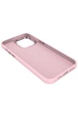 iPhone 14 Uyumlu Metal Çerçeve ve Buton Tasarımlı Silikon BSAY Luna Kılıf-Lila Lila
