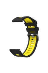 Gear S2 KRD-55 Uyumlu BSAY Kordon-Gri-Sarı Lacivert