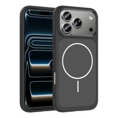 iPhone 17 Pro Max Kılıf M-Safe Şarj Özellikli Metal Kamera Çerçeveli Zore Sanremo Silikon Kılıf