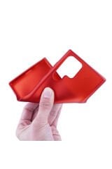 Galaxy S22 Ultra Kılıf BSAY Premier Silikon Kapak - Lacivert Kırmızı