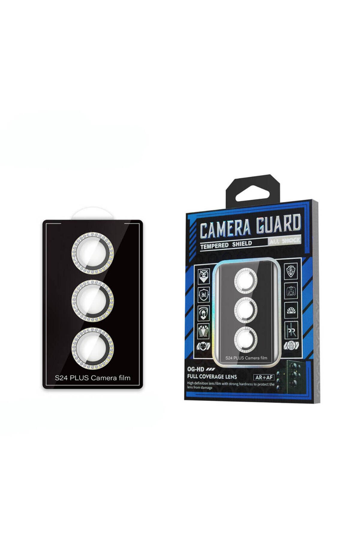 Galaxy S24 Plus BSAY Diamond Kamera Lens Koruyucu Cam Filmi-Sarı