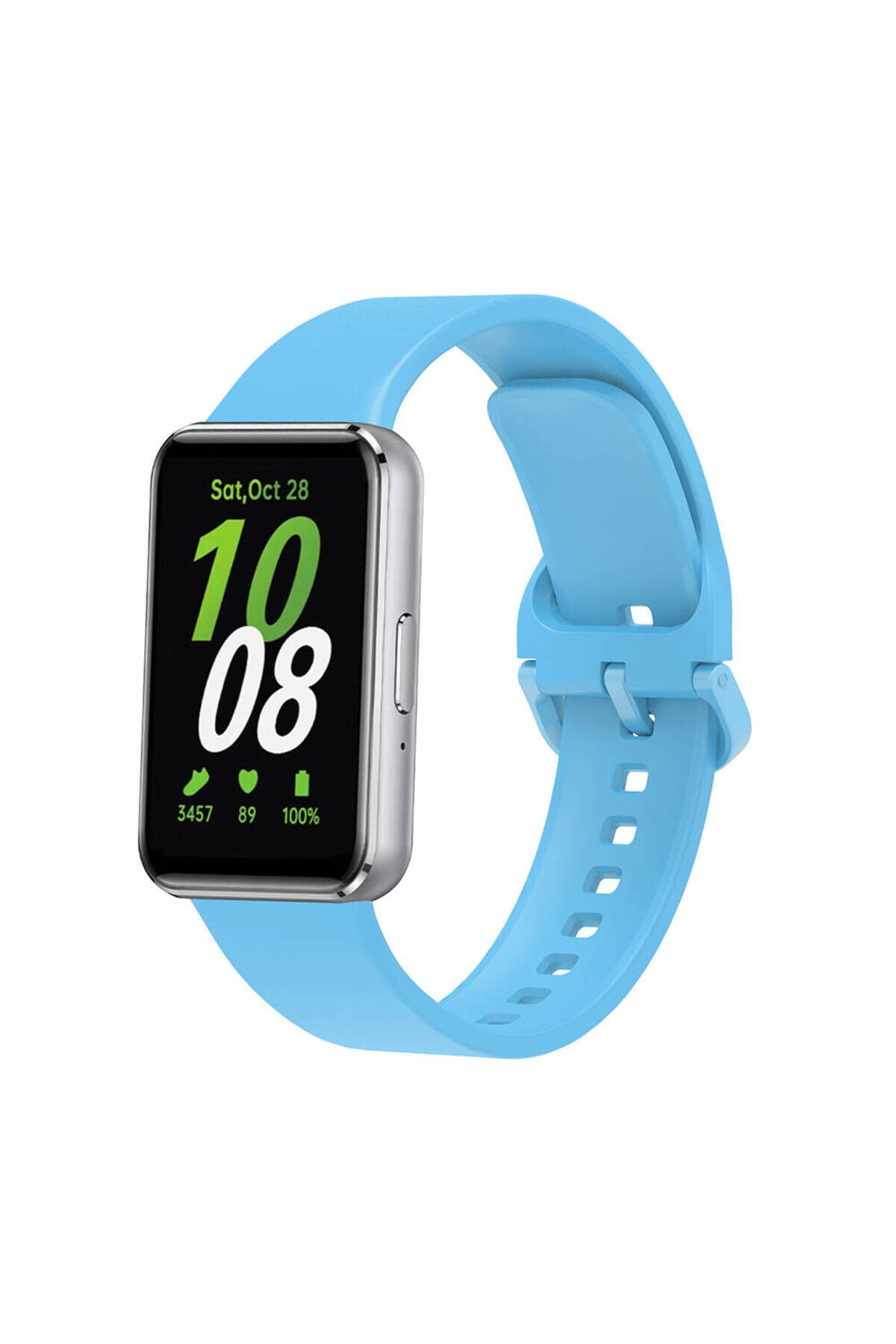 Galaxy Fit 3 Silikon Kordon BSAY KRD-110 Strap Kayış-Turuncu Mavi