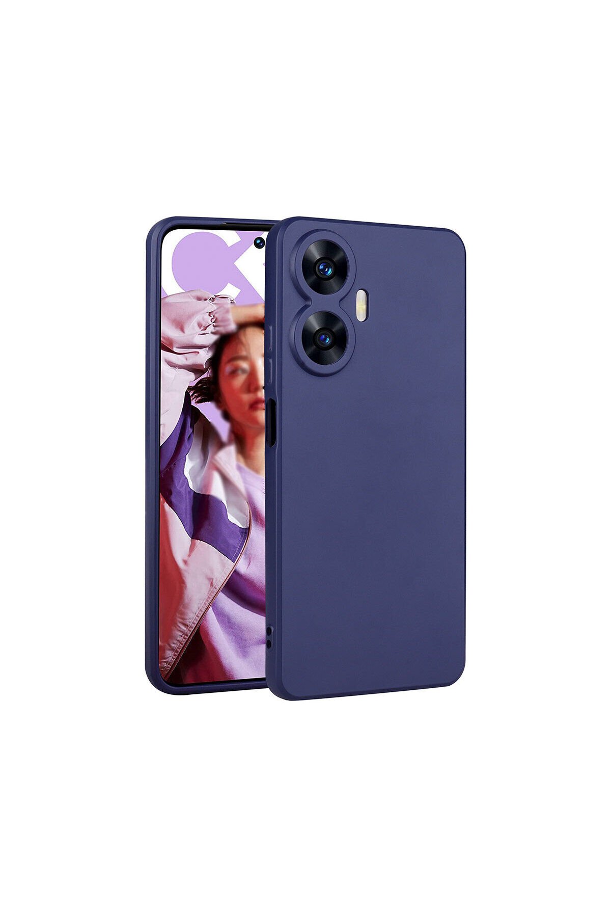 Realme C55 Kılıf BSAY Premier Silikon Kapak - Siyah Siyah