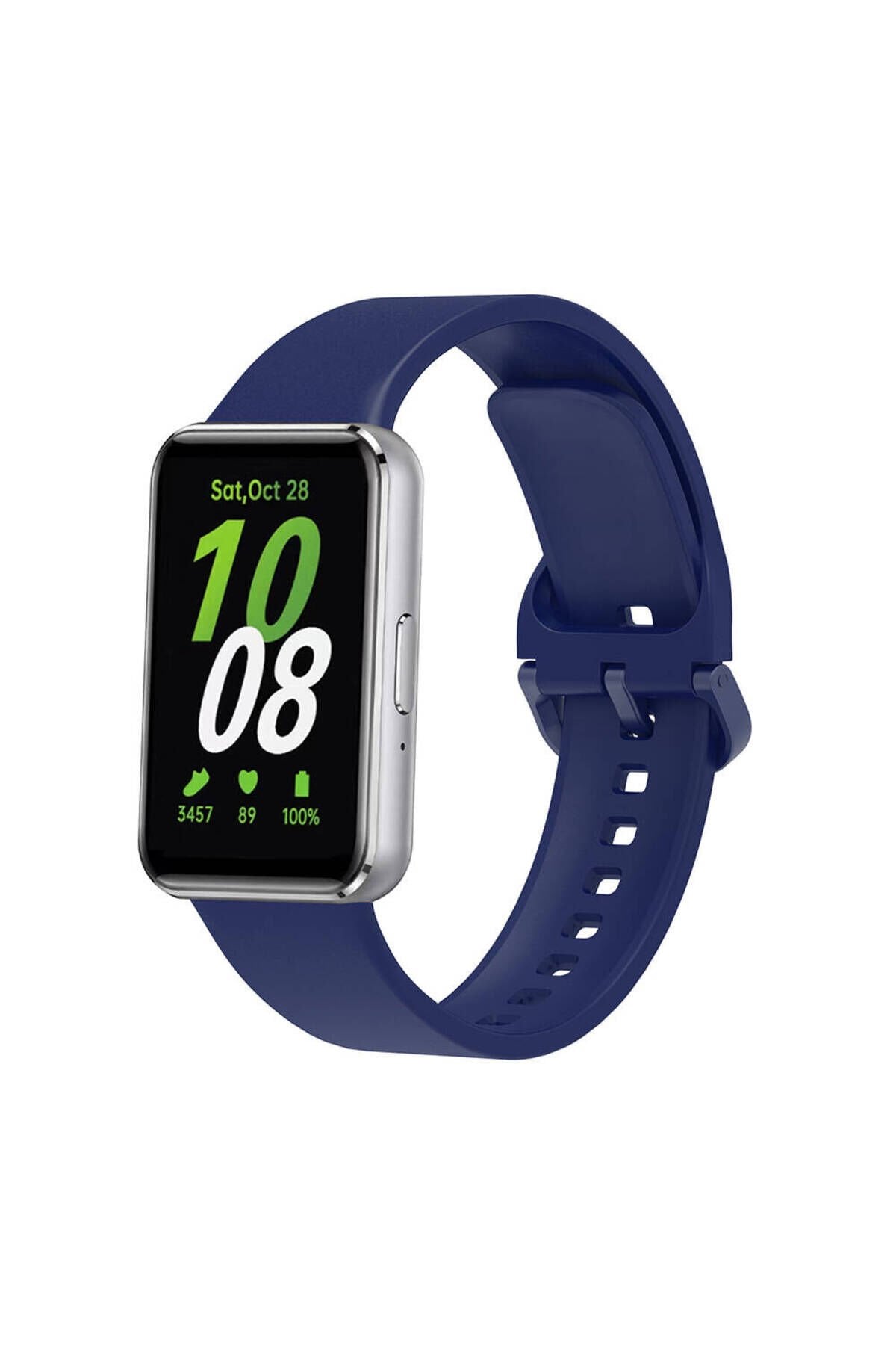 Galaxy Fit 3 Silikon Kordon BSAY KRD-110 Strap Kayış-Turuncu Lacivert