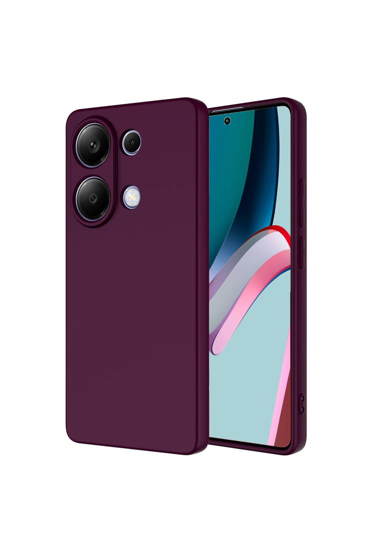 Poco M6 Pro 4G Kılıf BSAY Mara Lansman Kapak - Lila Koyu Mor