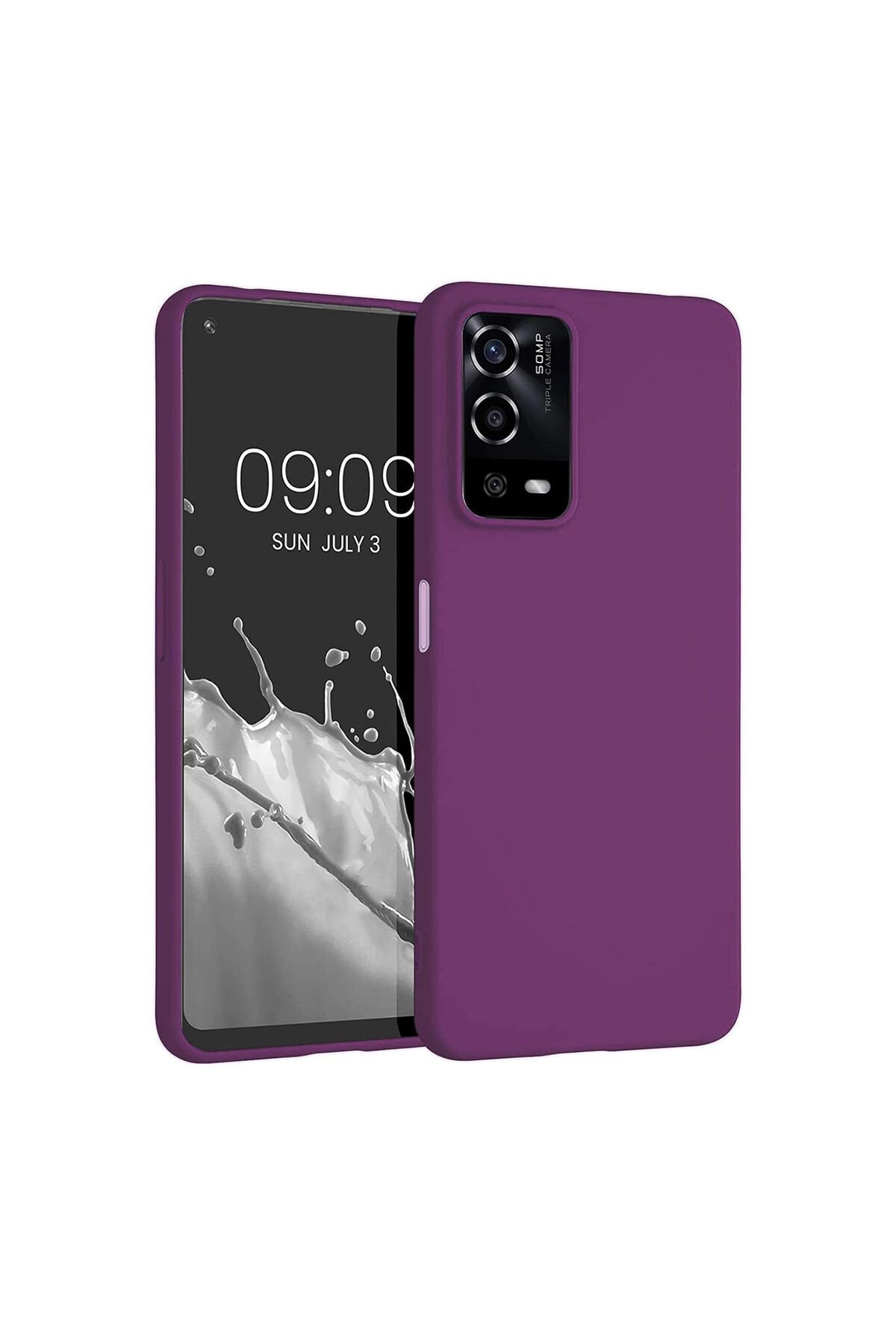 A55 4G Kılıf BSAY Premier Silikon Kapak - Gold Mürdüm