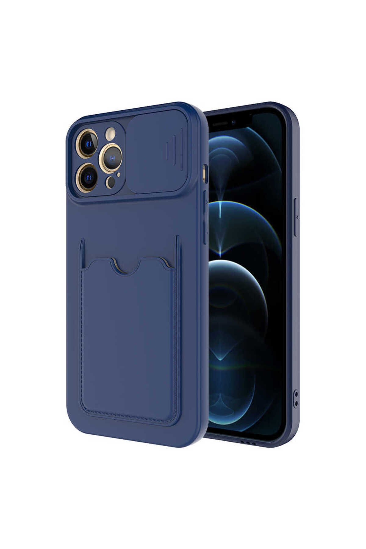 iPhone 12 Pro Uyumlu BSAY Kartix Kılıf-Lila Lacivert