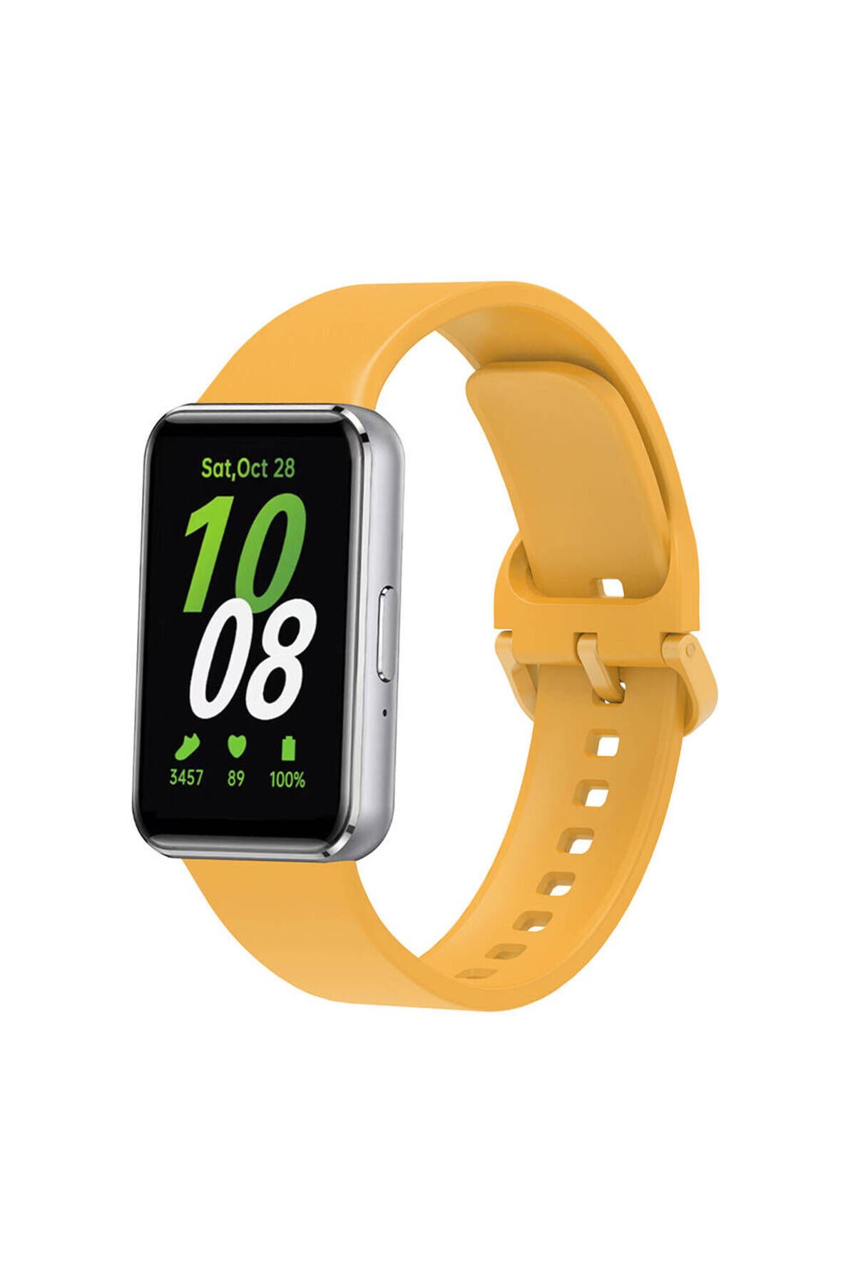 Galaxy Fit 3 Silikon Kordon BSAY KRD-110 Strap Kayış-Turuncu Sarı