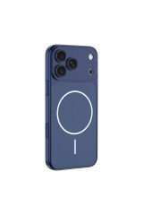 iPhone 17 Pro Max Kılıf Zore M-Safe Şarj Özellikli Kamera Korumalı Spark Kapak Gümüş