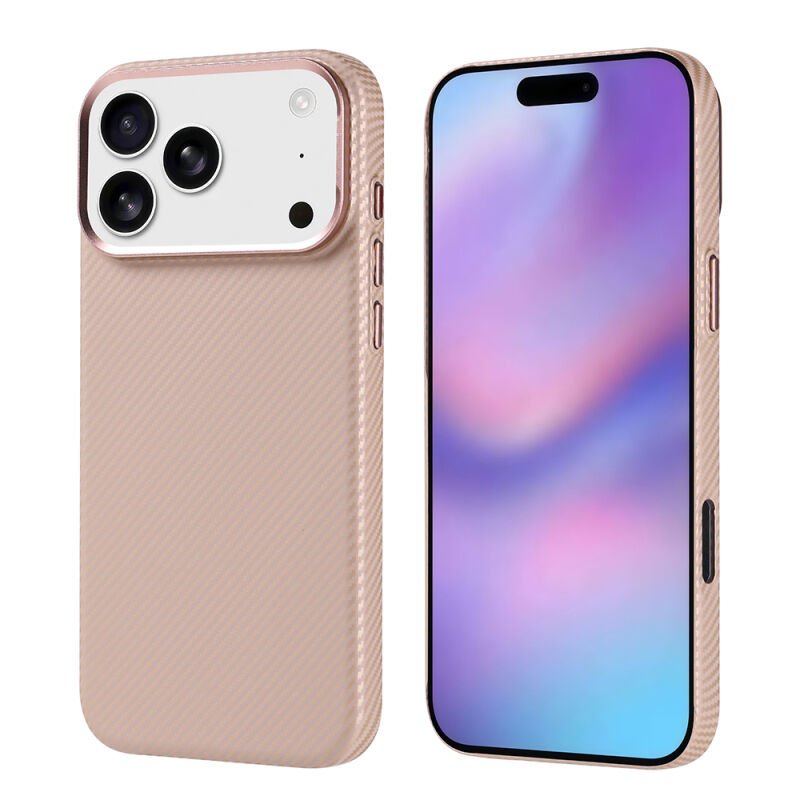 iPhone 17 Pro Max Kılıf M-safe Şarj Özellikli Karbon Fiber Görünümlü Zore Nekst Kılıf