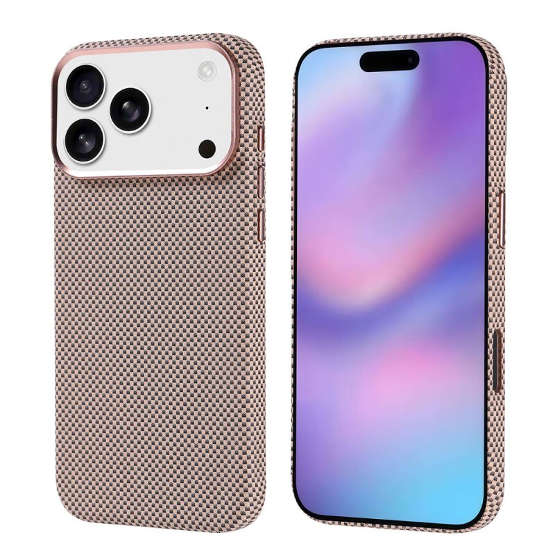 iPhone 17 Pro Max Kılıf M-safe Şarj Özellikli Karbon Fiber Görünümlü Zore Nekst Kılıf