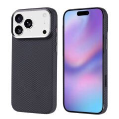 iPhone 17 Pro Max Kılıf M-safe Şarj Özellikli Karbon Fiber Görünümlü Zore Nekst Kılıf