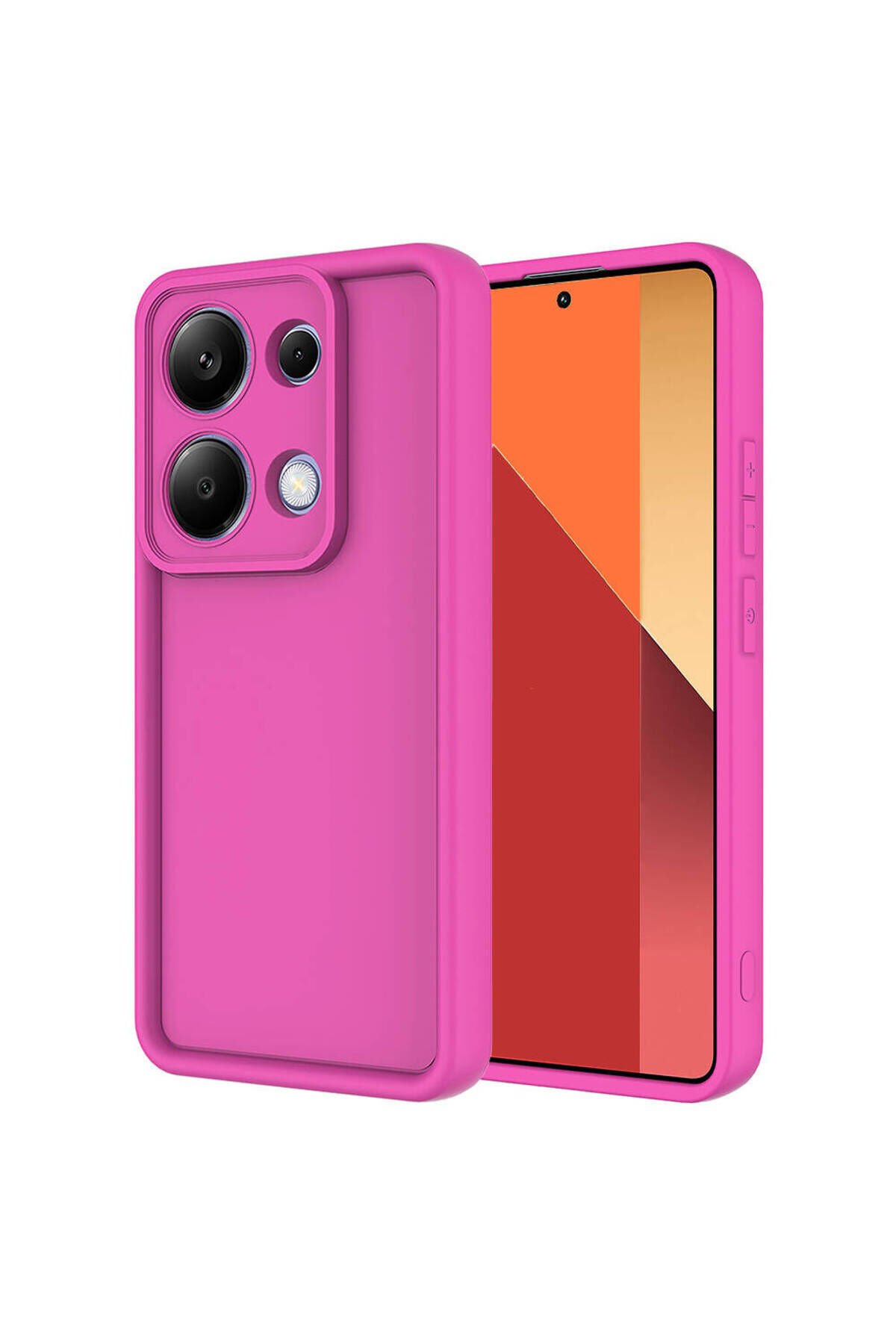 Poco M6 Pro 4G Kılıf Kamera Korumalı BSAY Ananas Kapak - Pembe Koyu Pembe Koyu