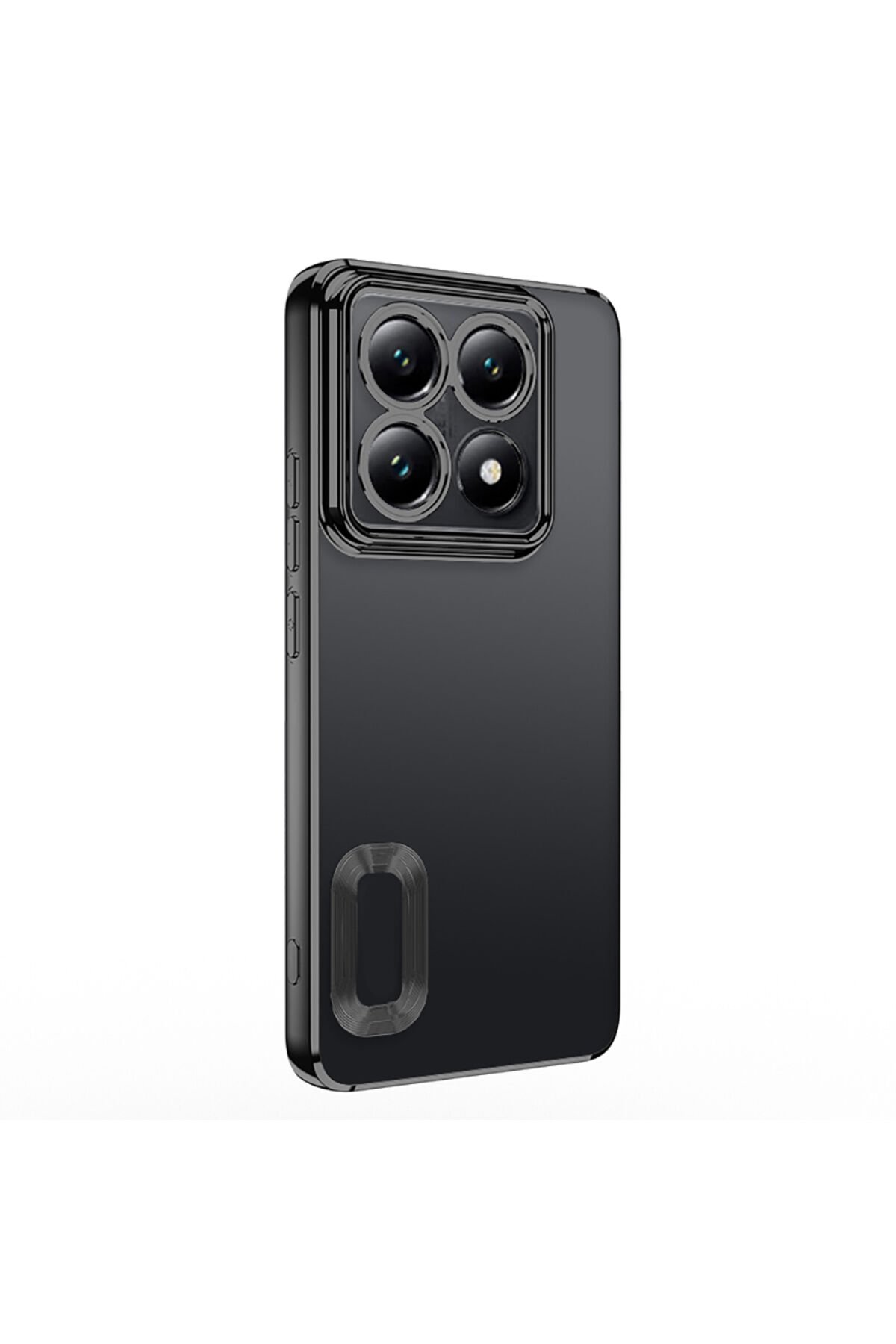 14T Pro Kılıf Kamera Korumalı Logo Gösteren SBT Omega Kapak - Siyah Siyah