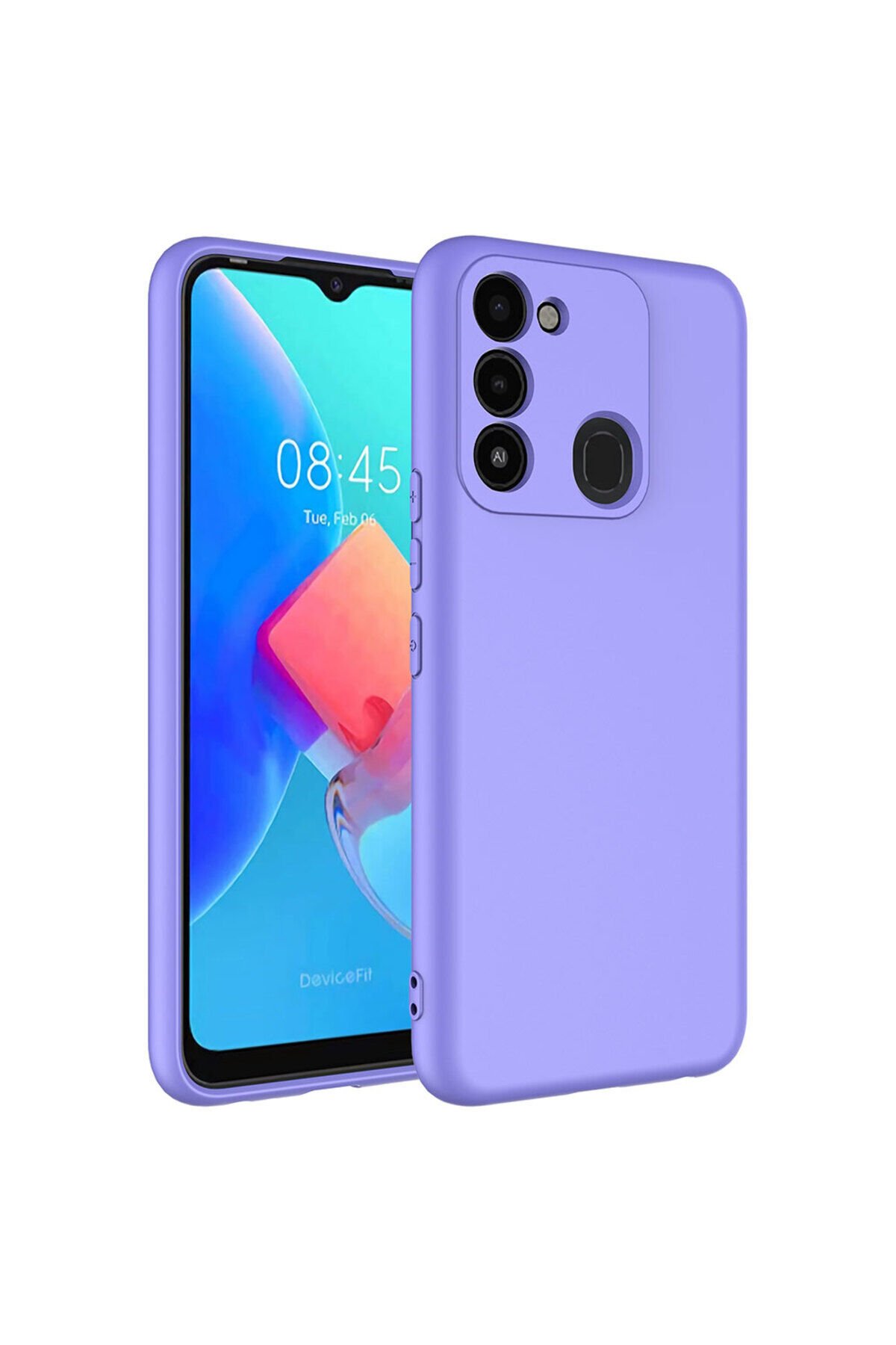 Tecno Spark 8C Kılıf BSAY Mara Lansman Kapak - Siyah Lila