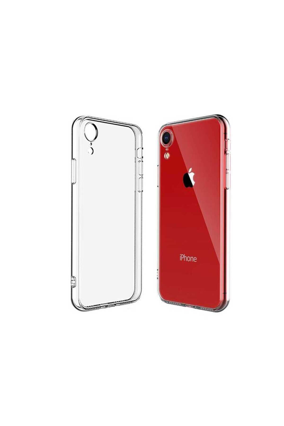 iPhone XR 6.1 Kılıf BSAY Kamera Korumalı Süper Silikon Kapak - Renksiz Renksiz
