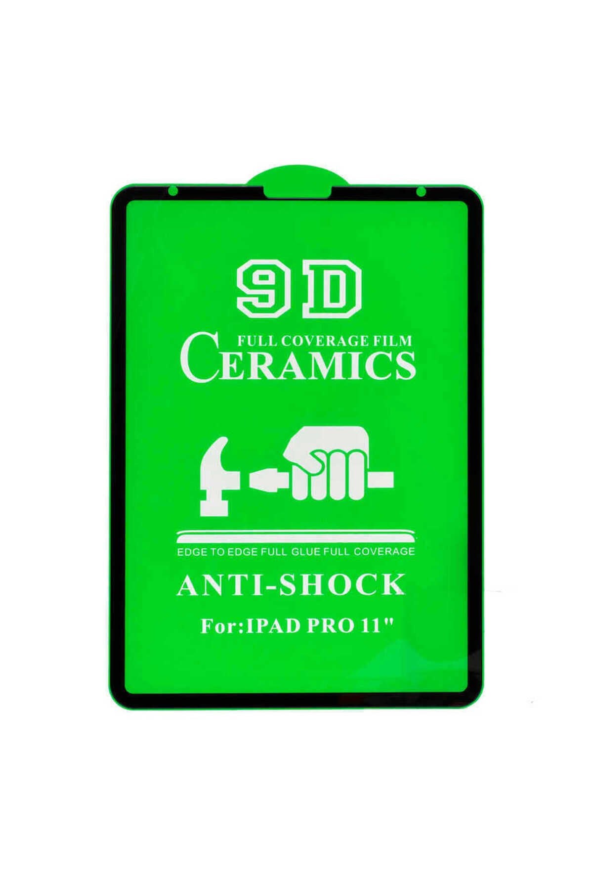 iPad Pro 12.9 2021 (5.Nesil) Uyumlu Tablet Seramik Ekran Koruyucu-Siyah Siyah