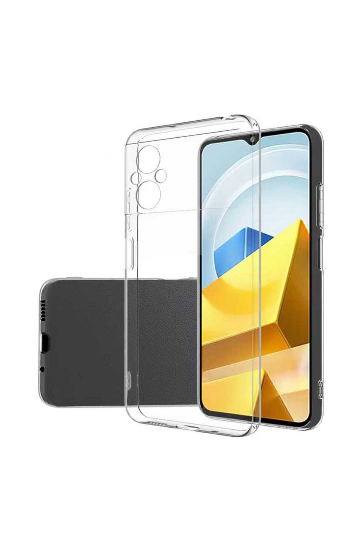 Poco M5 Kılıf GZST Süper Silikon Kapak - Renksiz Renksiz