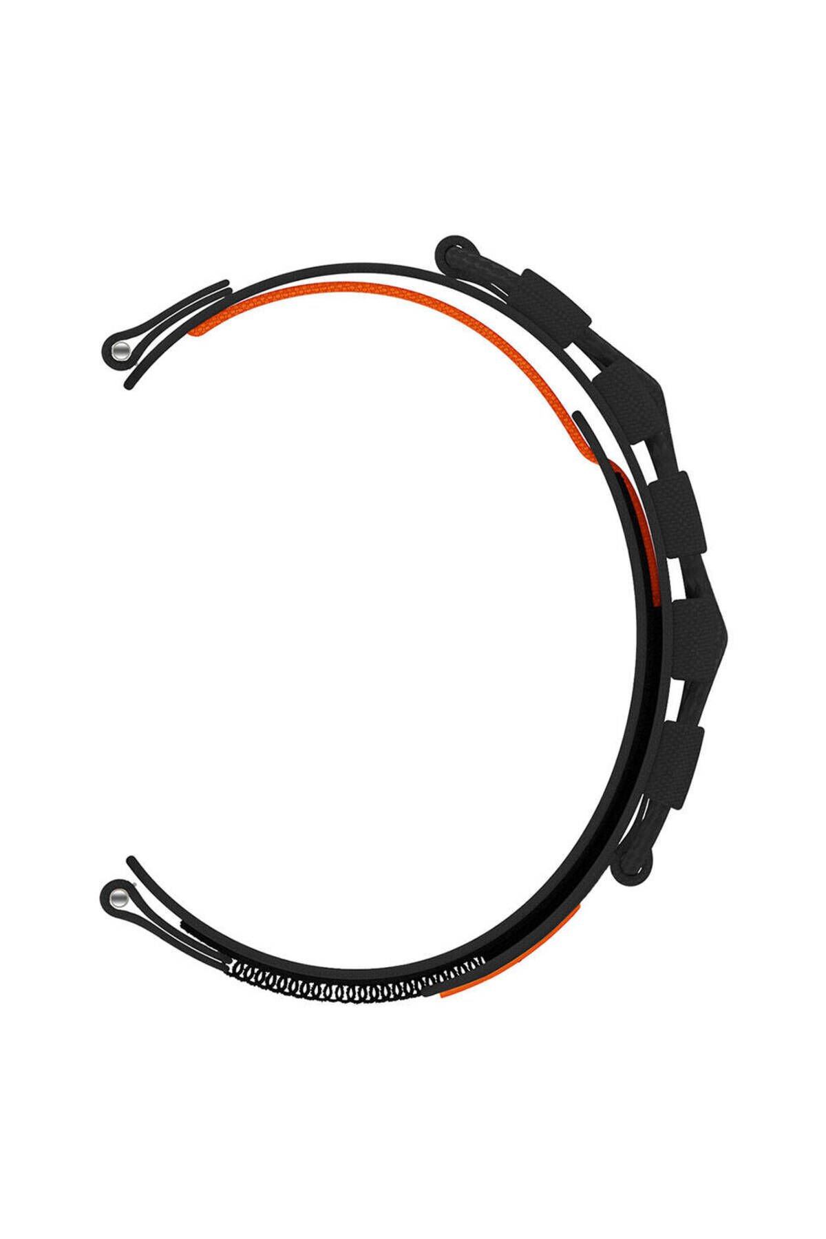 Gear S2 BSAY KRD-112 20mm Orbital Örgülü Halat Tasarımlı Naylon Kumaş Hasır Kordon-Mavi Siyah