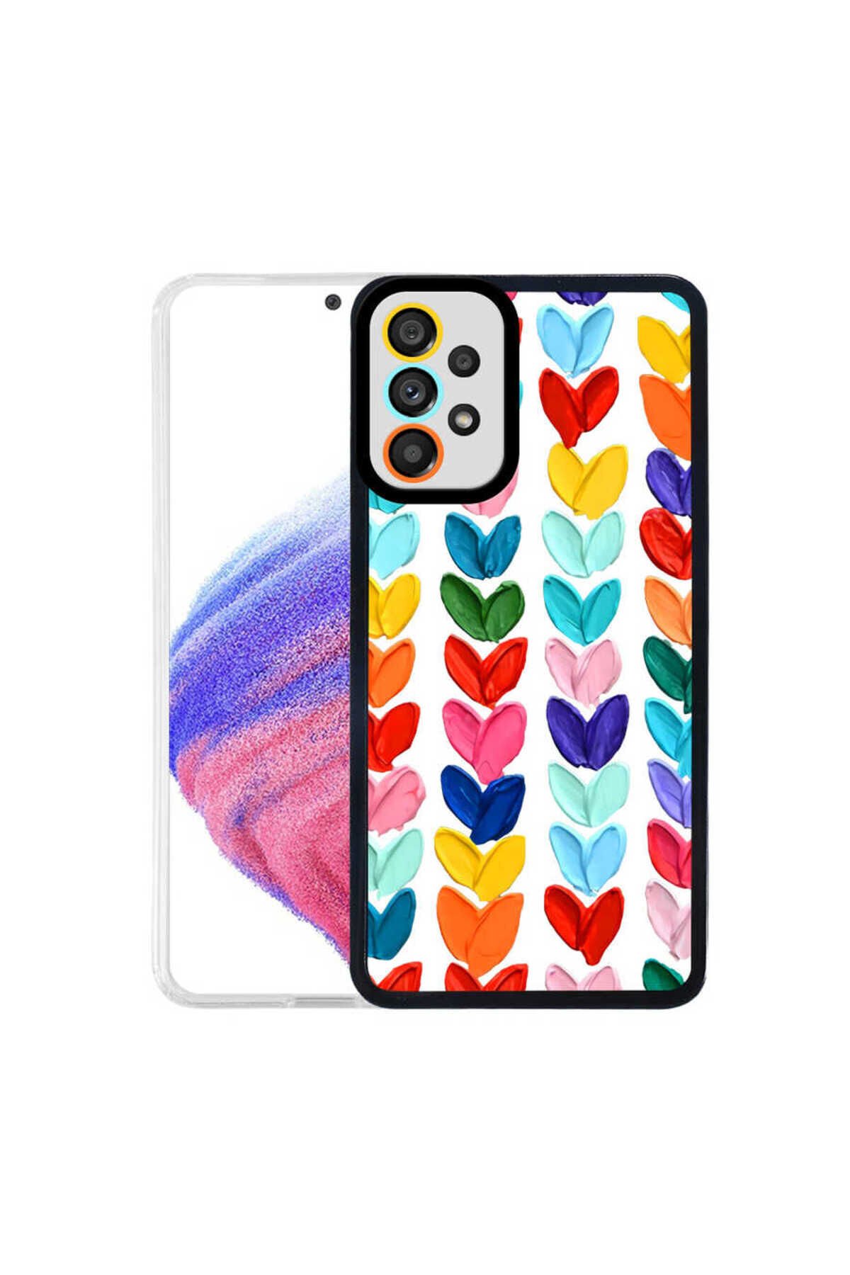 Galaxy A33 5G Kılıf ASMA M-Fit Desenli Kapak - Heart No6 Heart No6