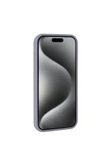 iPhone 15 Pro Max Uyumlu Parlak Taşlı Tasarım Pırlanta BSAY Kılıf-Siyah Lila