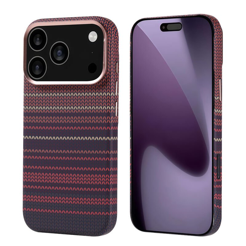 iPhone 17 Pro Kılıf M-safe Şarj Özellikli Karbon Fiber Görünümlü Zore Nekst Kılıf