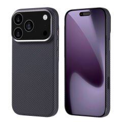 iPhone 17 Pro Kılıf M-safe Şarj Özellikli Karbon Fiber Görünümlü Zore Nekst Kılıf