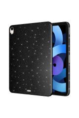 iPad Air 10.9 2022 (5 Nesil) Simli Parlak Görünümlü Uyumlu GZGN Tablet Koton Kılıf-Lila Lila