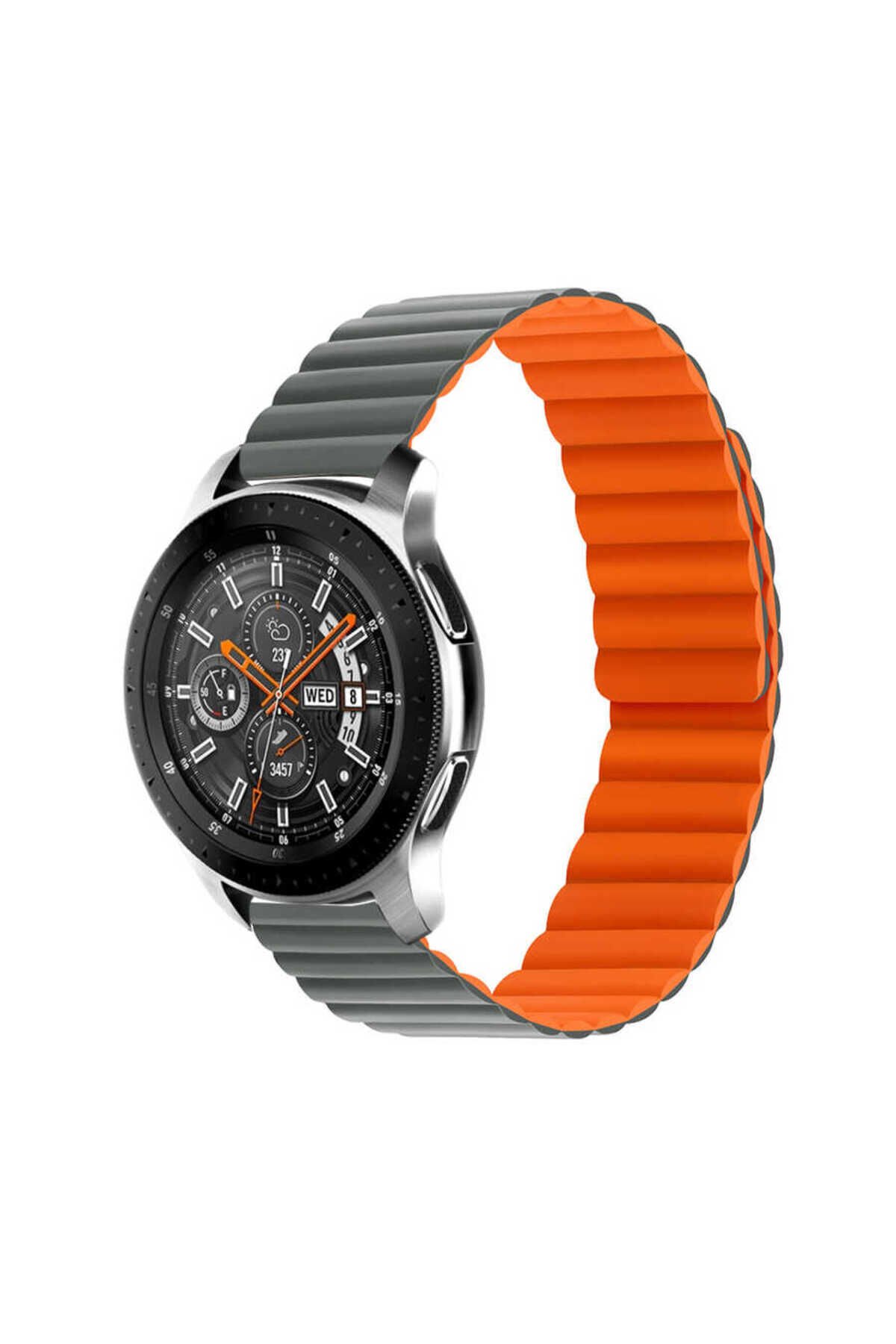 Galaxy Watch Active 2 40mm Uyumlu KRD-52 BSAY Kordon-Lacivert Yeşil