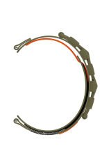 Huawei GT2 42mm BSAY KRD-112 20mm Orbital Örgülü Halat Tasarımlı Naylon Kumaş Hasır Kordon-Turuncu Turuncu