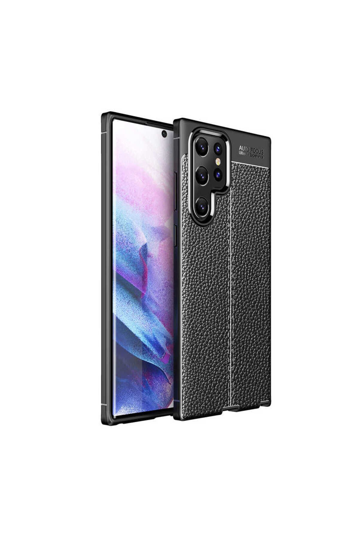 Galaxy S22 Ultra Kılıf BSAY Niss Silikon Kapak - Siyah Siyah