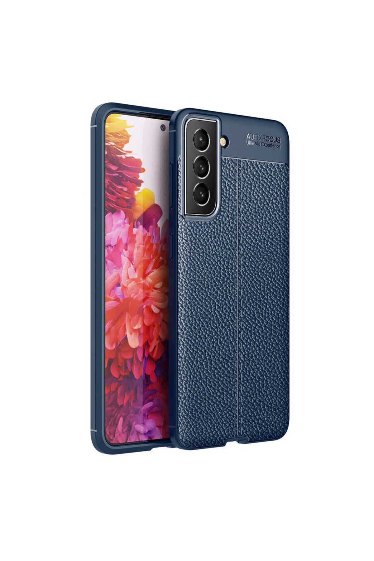 Galaxy S21 FE Kılıf BSAY Niss Silikon Kapak - Kırmızı Lacivert