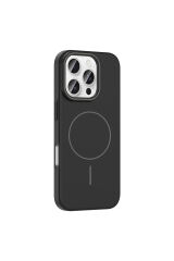 iPhone 16 Pro Max Kılıf Magsafe Şarj Özellikli Zore Ruby Silikon Kapak - Lacivert Lacivert