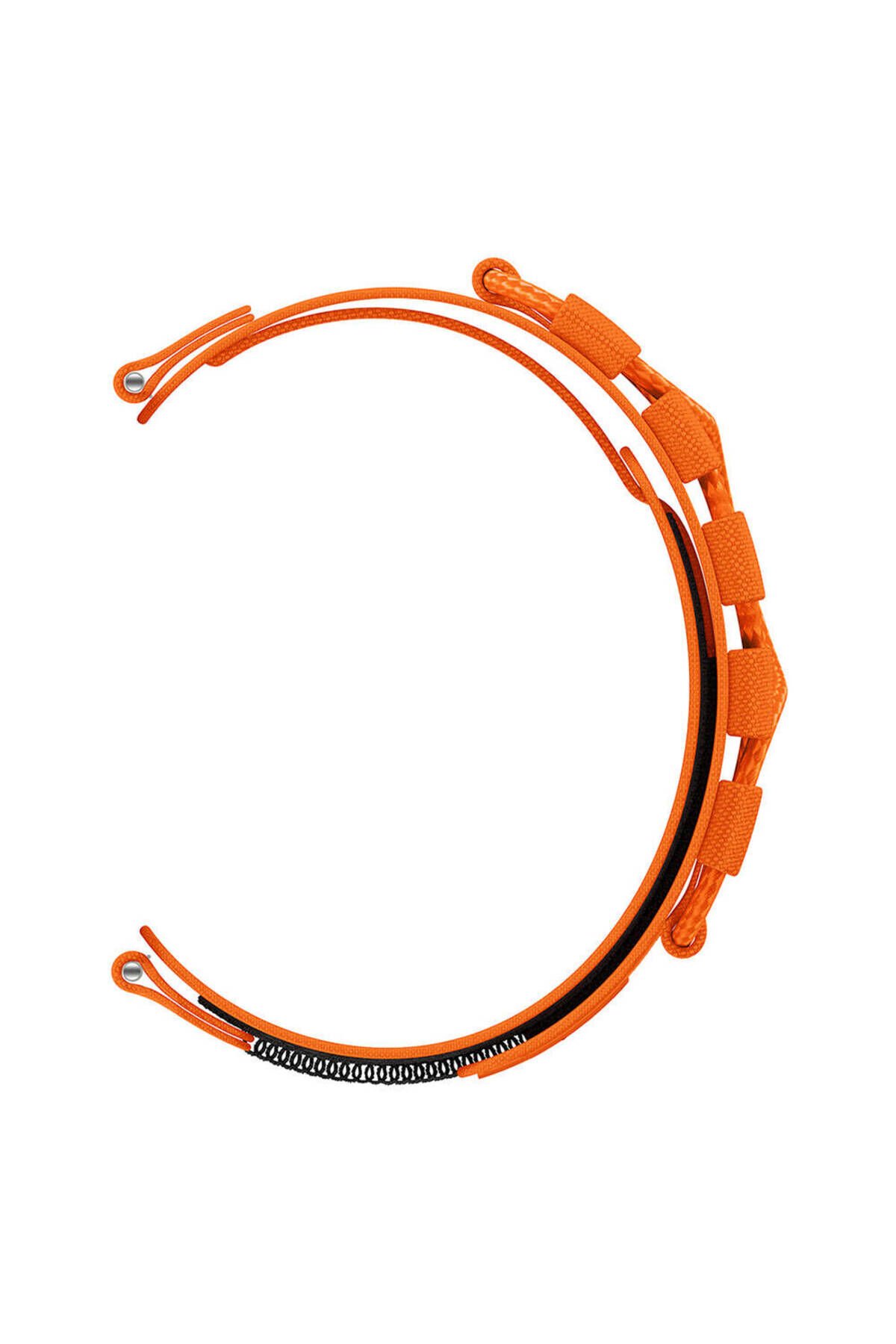 Huawei GT2 42mm BSAY KRD-112 20mm Orbital Örgülü Halat Tasarımlı Naylon Kumaş Hasır Kordon-Turuncu Gri