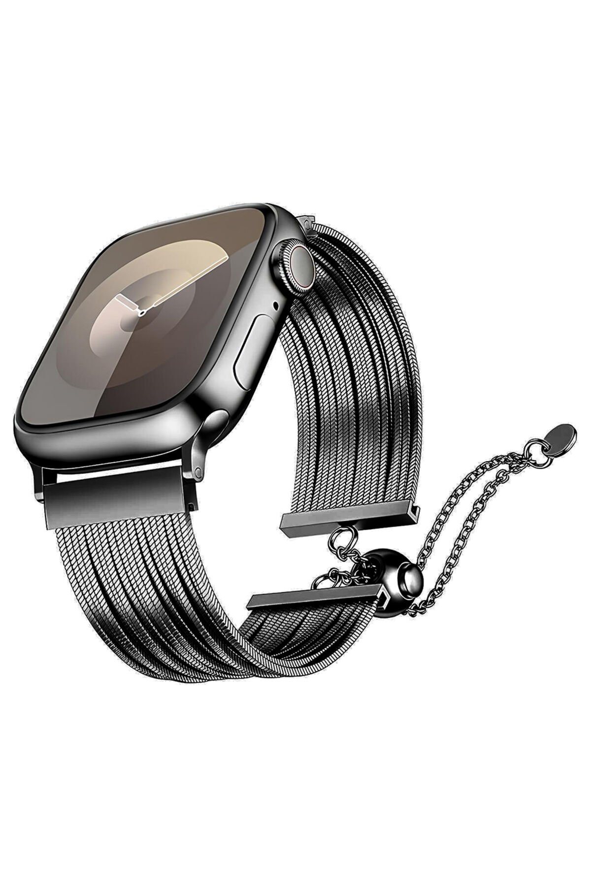 Watch Ultra 49mm BSAY KRD-137 Metal Hasır Kordon - Siyah