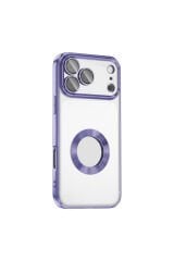 iPhone 17 Pro Max Kılıf Kamera Korumalı Logo Gösteren Zore Omega Kapak - Turuncu Altın