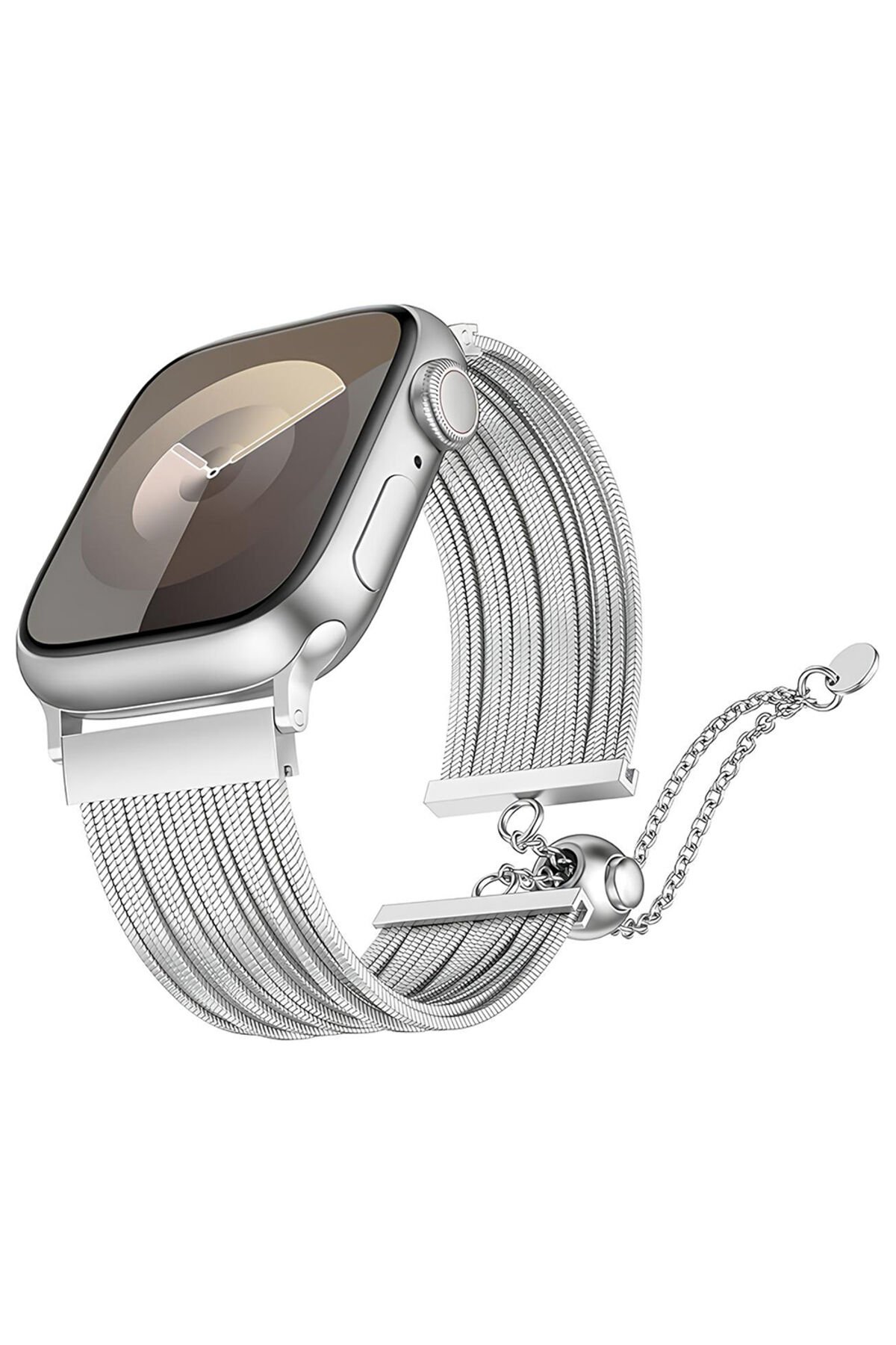 Watch 10 46mm ASMA KRD-137 Metal Hasır Kordon - Gümüş