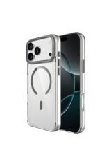 iPhone 17 Pro Max Kılıf M-safe Şarj Özellikli Airbagli Kamera Standlı Zore Azor Kapak Turuncu