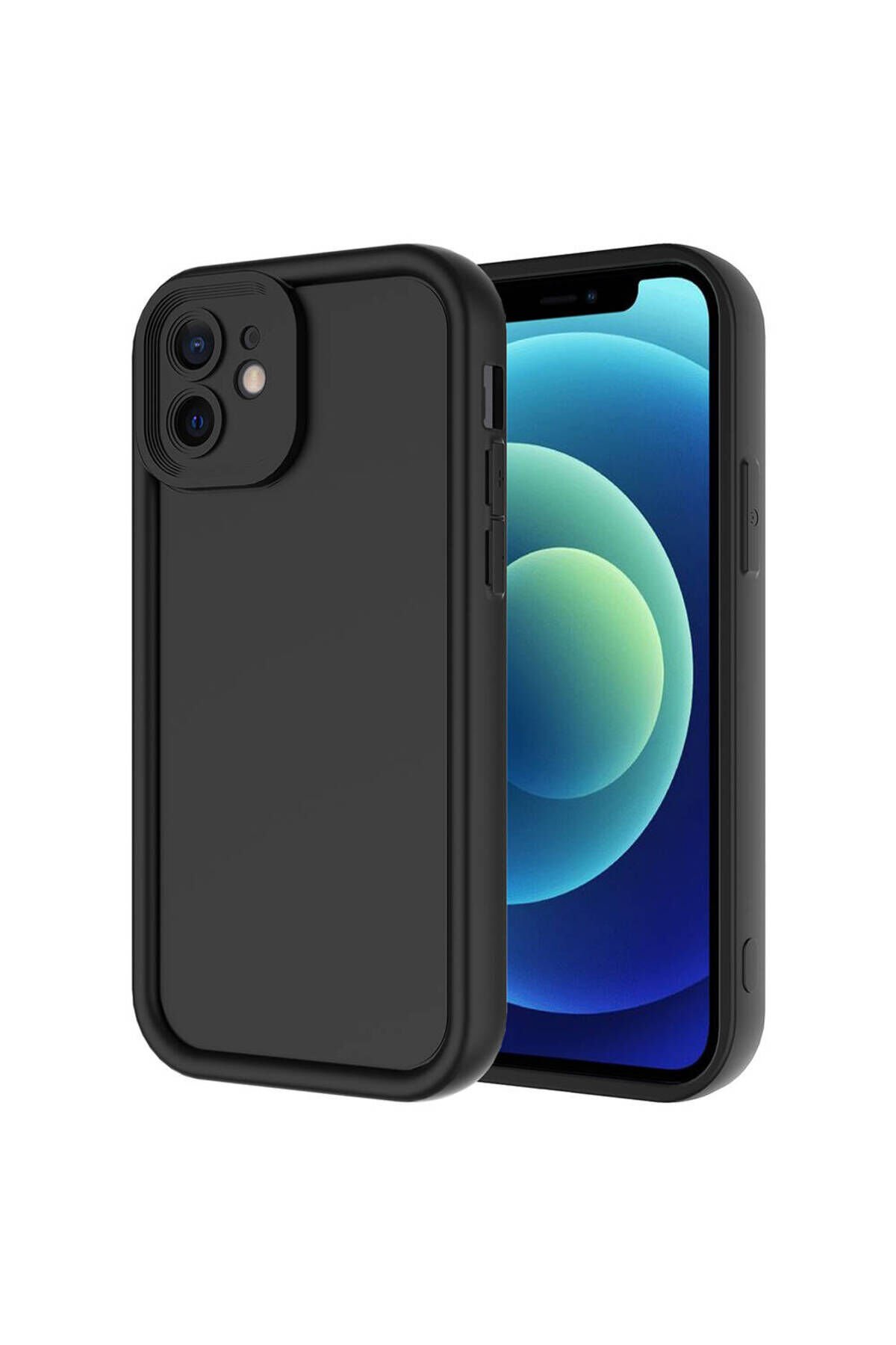 iPhone 11 Kılıf Kamera Korumalı BSAY Ananas Kapak - Siyah Siyah