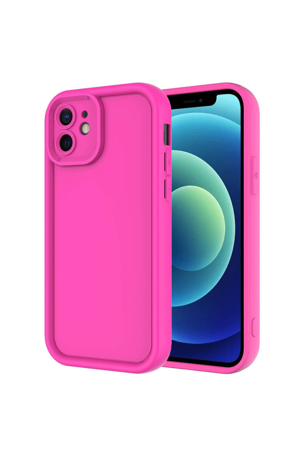 iPhone 11 Kılıf Kamera Korumalı NXXA Ananas Kapak - Pembe Koyu Pembe Koyu