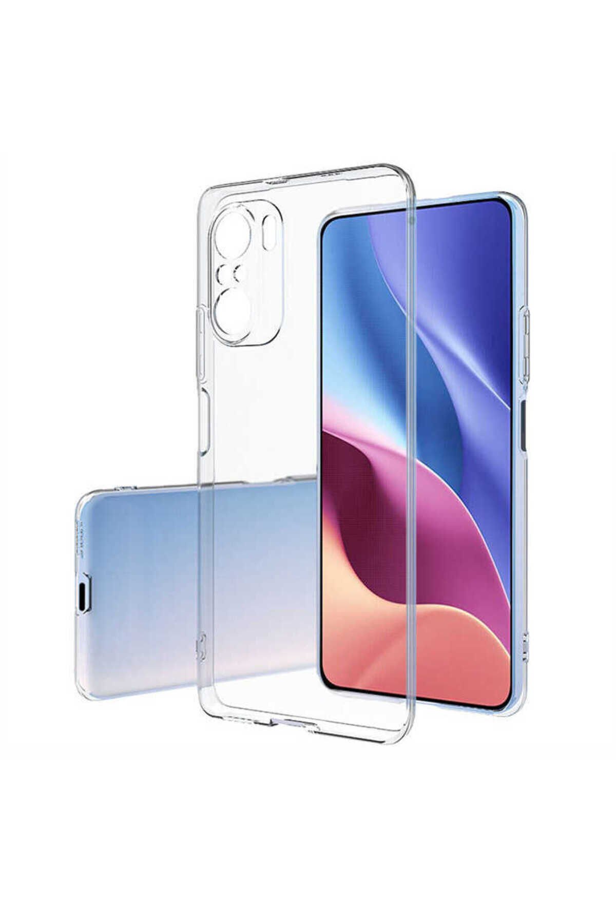 Mi 11İ Kılıf GZST Süper Silikon Kapak - Renksiz Renksiz