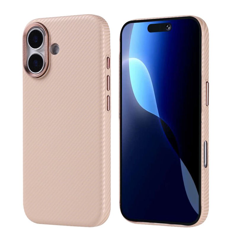 iPhone 17 Kılıf M-safe Şarj Özellikli Karbon Fiber Görünümlü Zore Nekst Kılıf